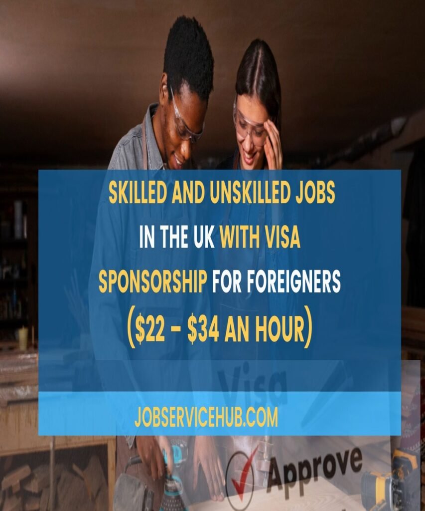 HighPaying Skilled and Unskilled Jobs in the UK with Visa Sponsorship