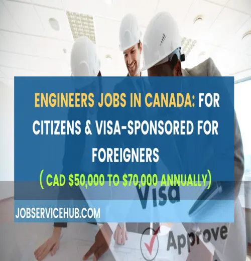 Engineers Jobs in Canada- FOR CITIZENS & Visa-Sponsored for Foreigners